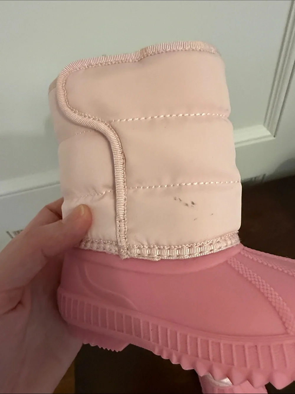 Old Navy Light Pink Kids Waterproof Snow Boots